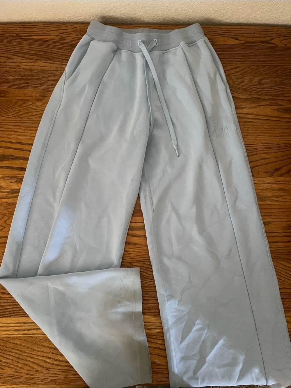 YoungLA Light weight Blue Wide-Leg Sweatpants